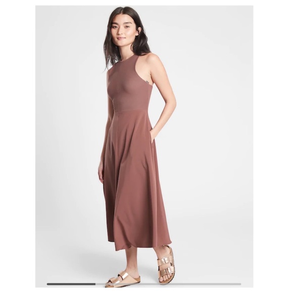 Athleta Dresses Athleta Winona Midi Support Dress Poshmark